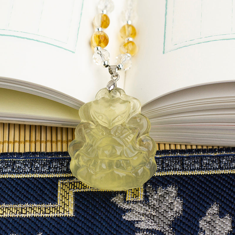 <You's jewelry>Exclusive customized citrine nine-tails necklace