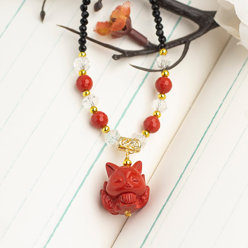 <You's jewelry>Exclusive customized cinnabar little fox