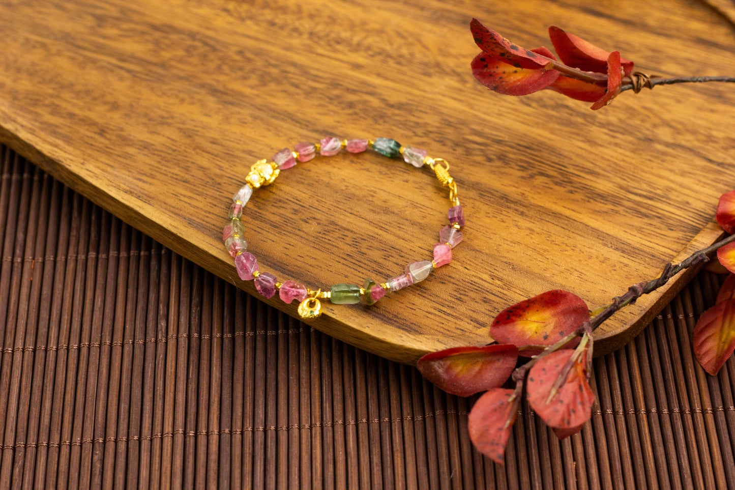 <You's jewelry>Exclusive customized watermelon tourmaline bracelet