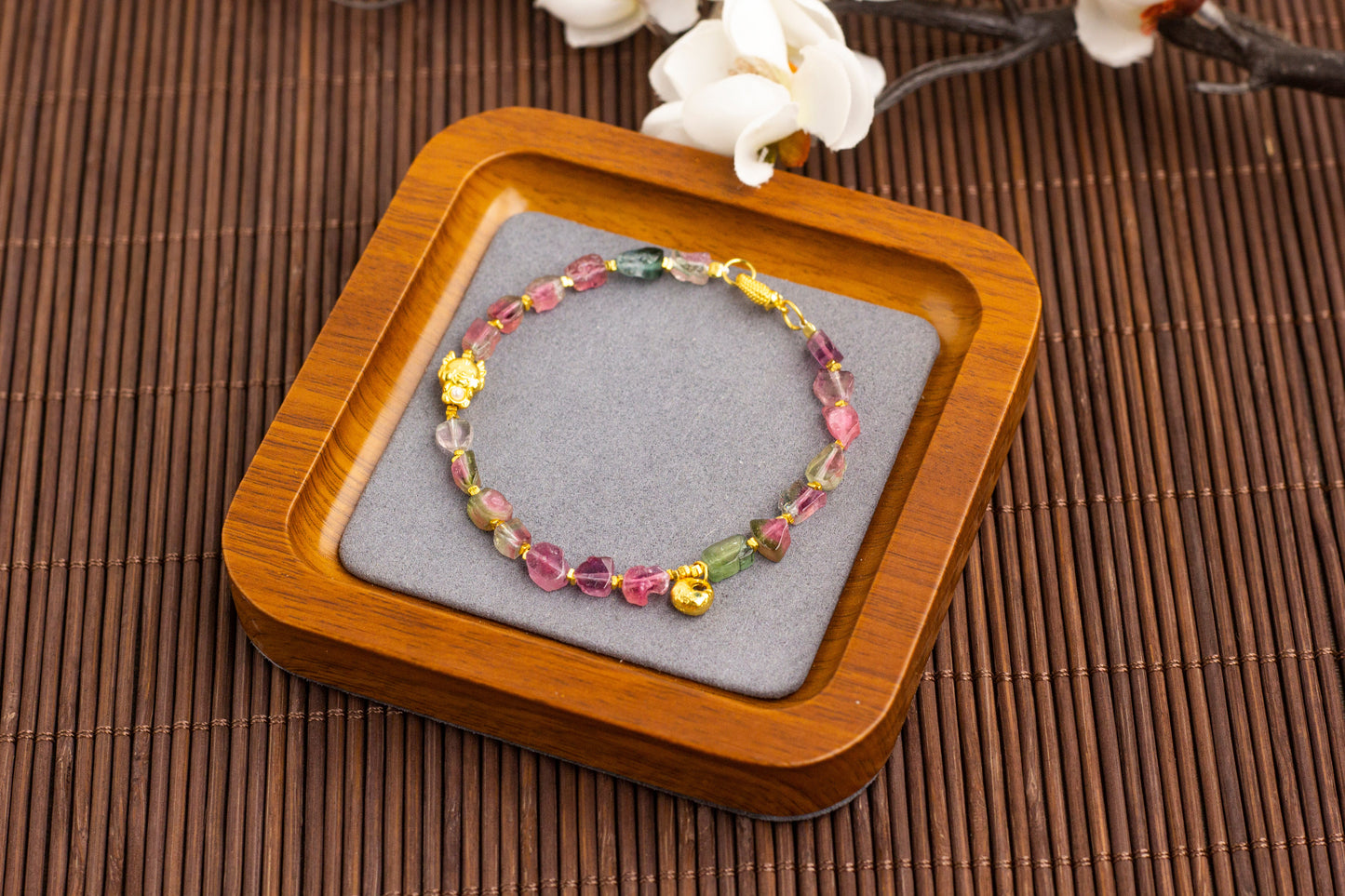 <You's jewelry>Exclusive customized watermelon tourmaline bracelet