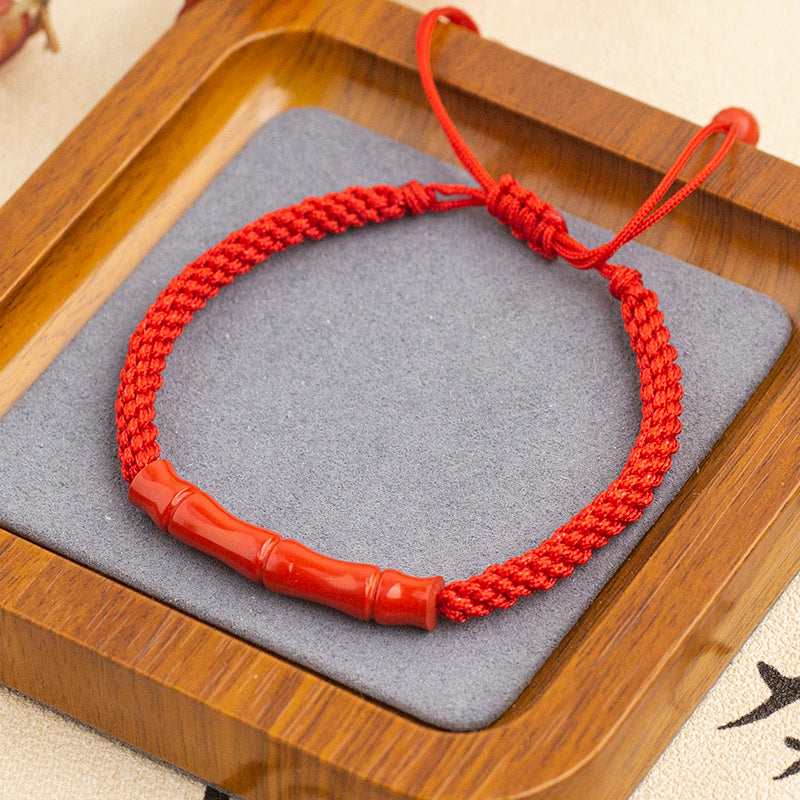 <You's jewelry>Exclusive customized cinnabar bamboo bracelet