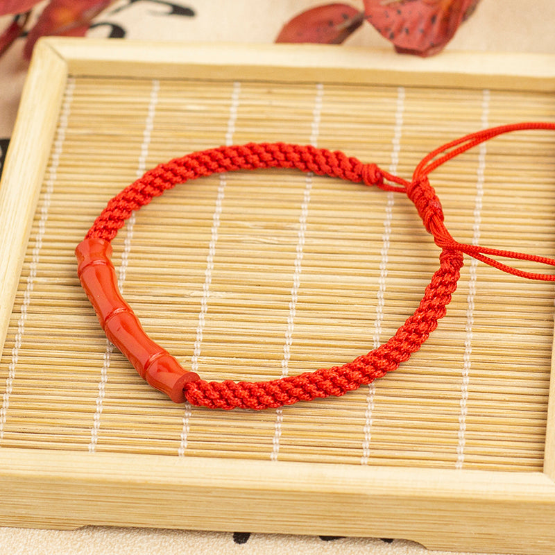 <You's jewelry>Exclusive customized cinnabar bamboo bracelet