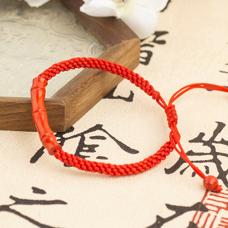 <You's jewelry>Exclusive customized cinnabar bamboo bracelet