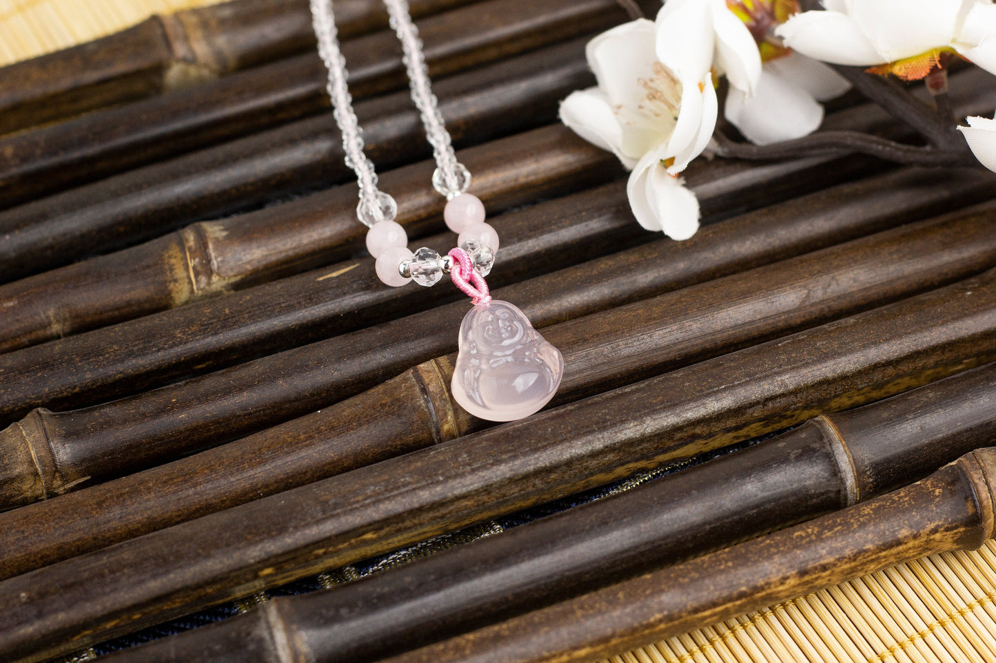 <You's jewelry>Exclusive customized  Rose Quartz Buddha pendant