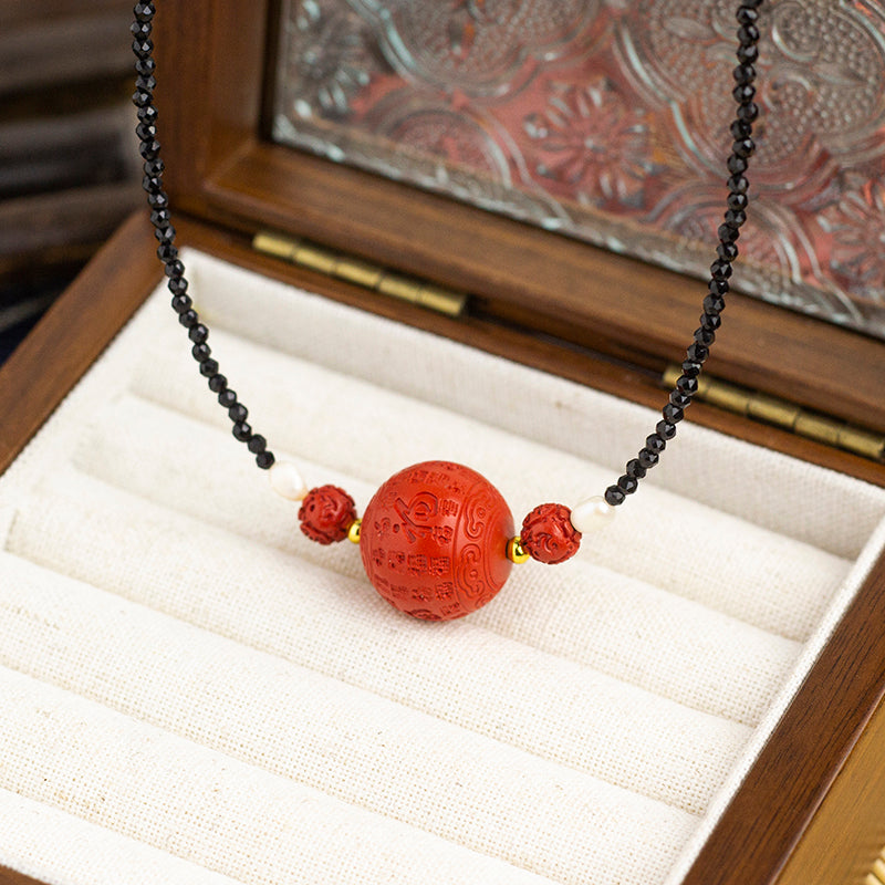 <You's jewelry>Exclusive customized cinnabar necklace