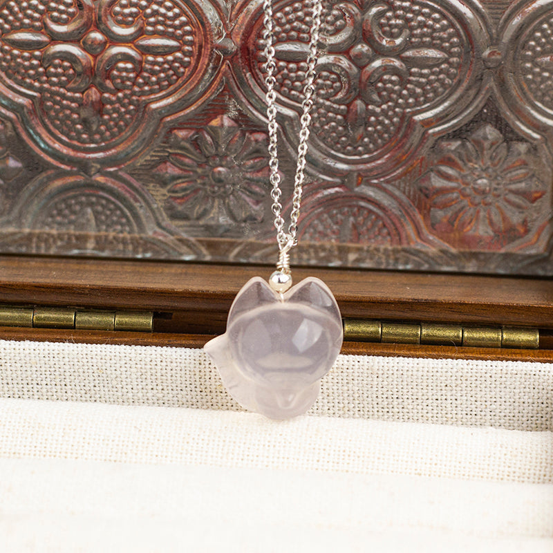 <You's jewelry>Exclusive customized rose quartz nine-tailed fox pendant