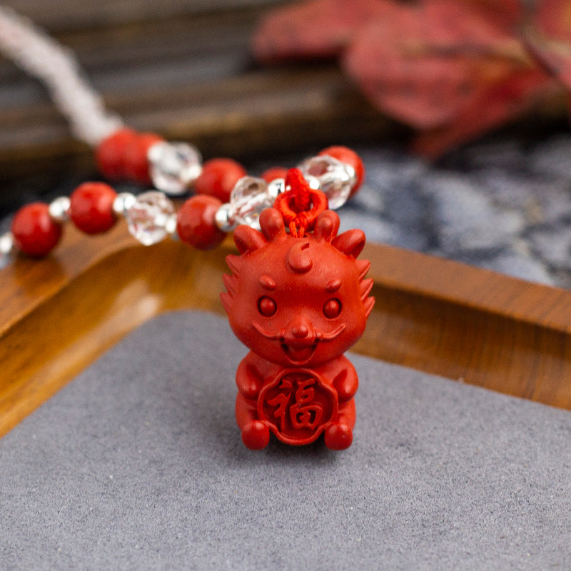 <You's jewelry>Exclusive customized cinnabar dragon baby pendant