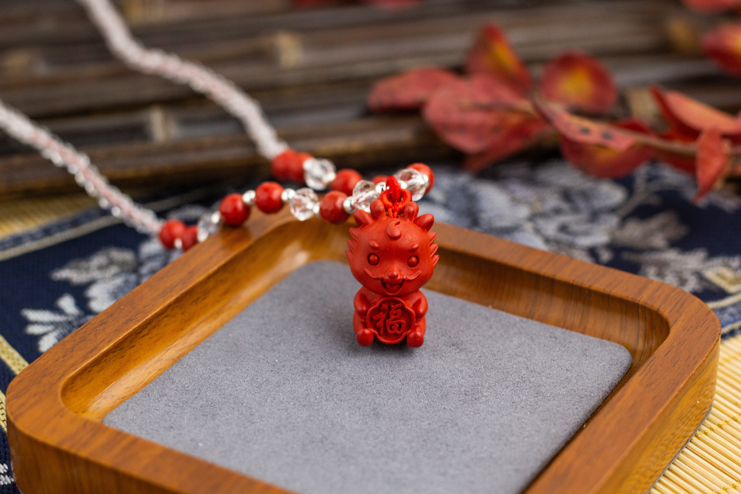 <You's jewelry>Exclusive customized cinnabar dragon baby pendant