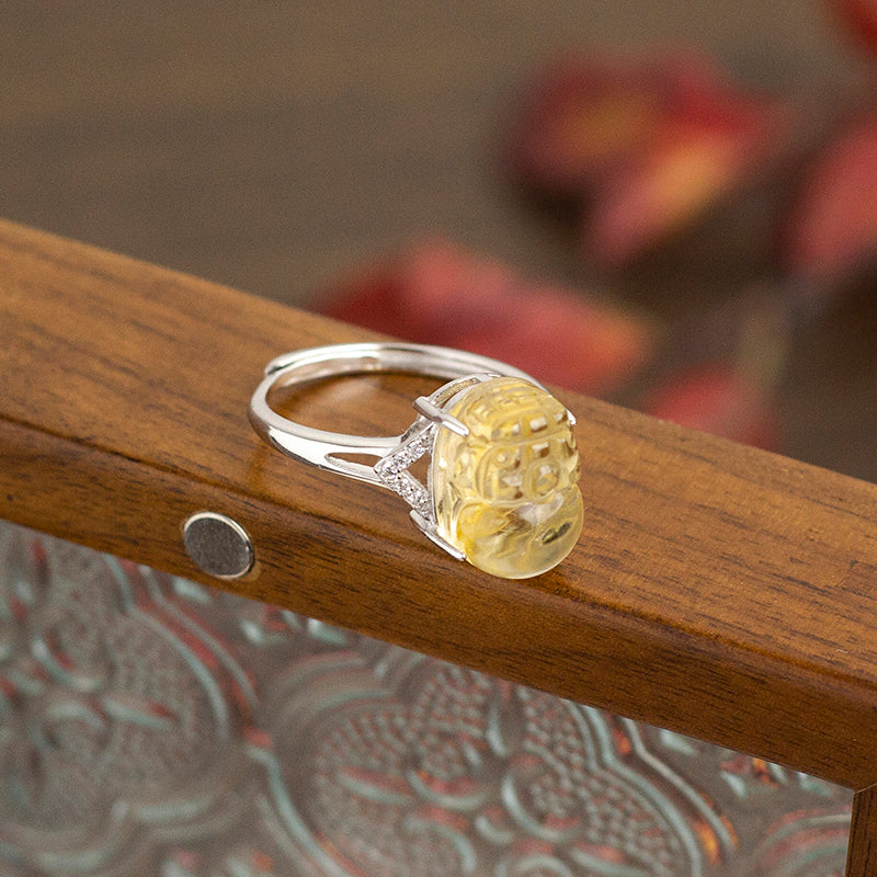 <You's jewelry>Exclusive customized citrine Pixiu ring