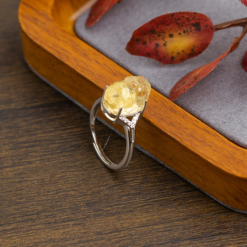 <You's jewelry>Exclusive customized citrine Pixiu ring