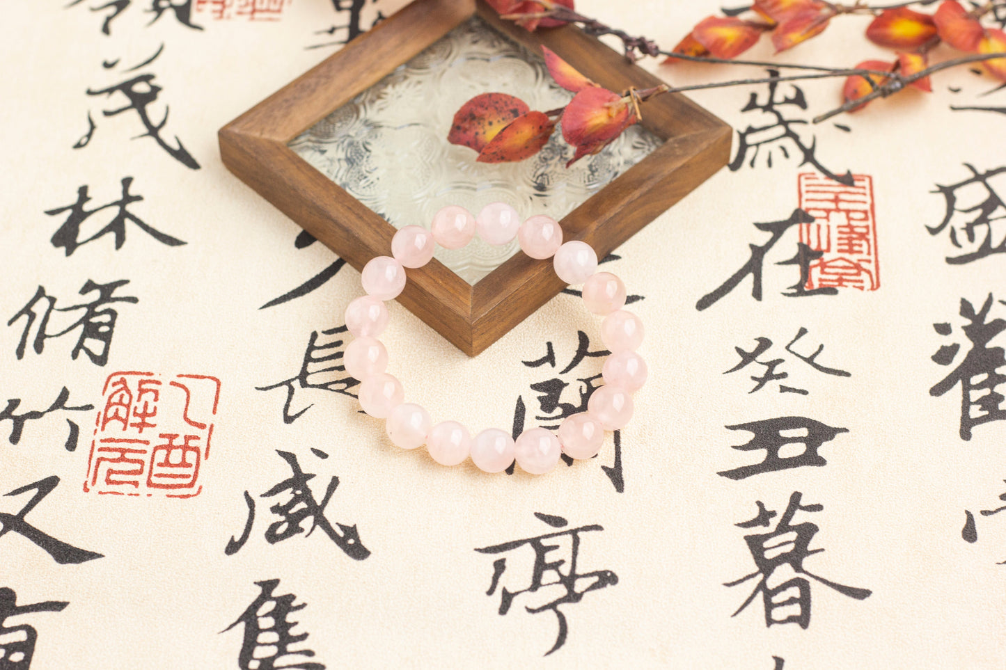 <You's jewelry>Exclusive customized Rose Quartz  bracelet (11+)