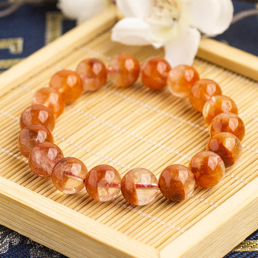 <You's jewelry>Exclusively customized Red Rutilated cornucopia bracelet（11+）