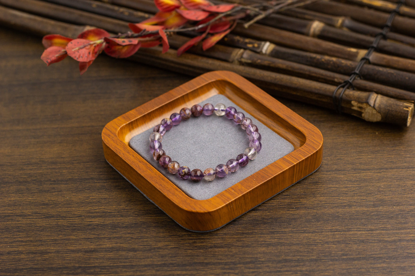 <You's jewelry>Exclusive customized purple Phantom quartz bracelet（7+）