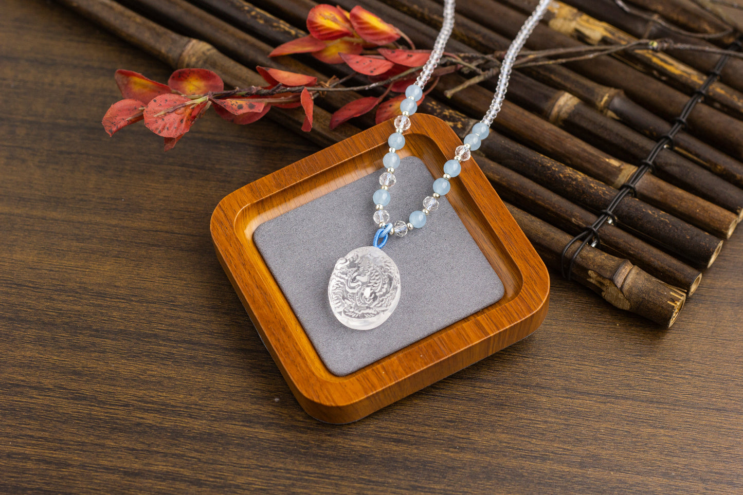 <You's jewelry>Exclusively customized Clear Quartz  dragon plaque