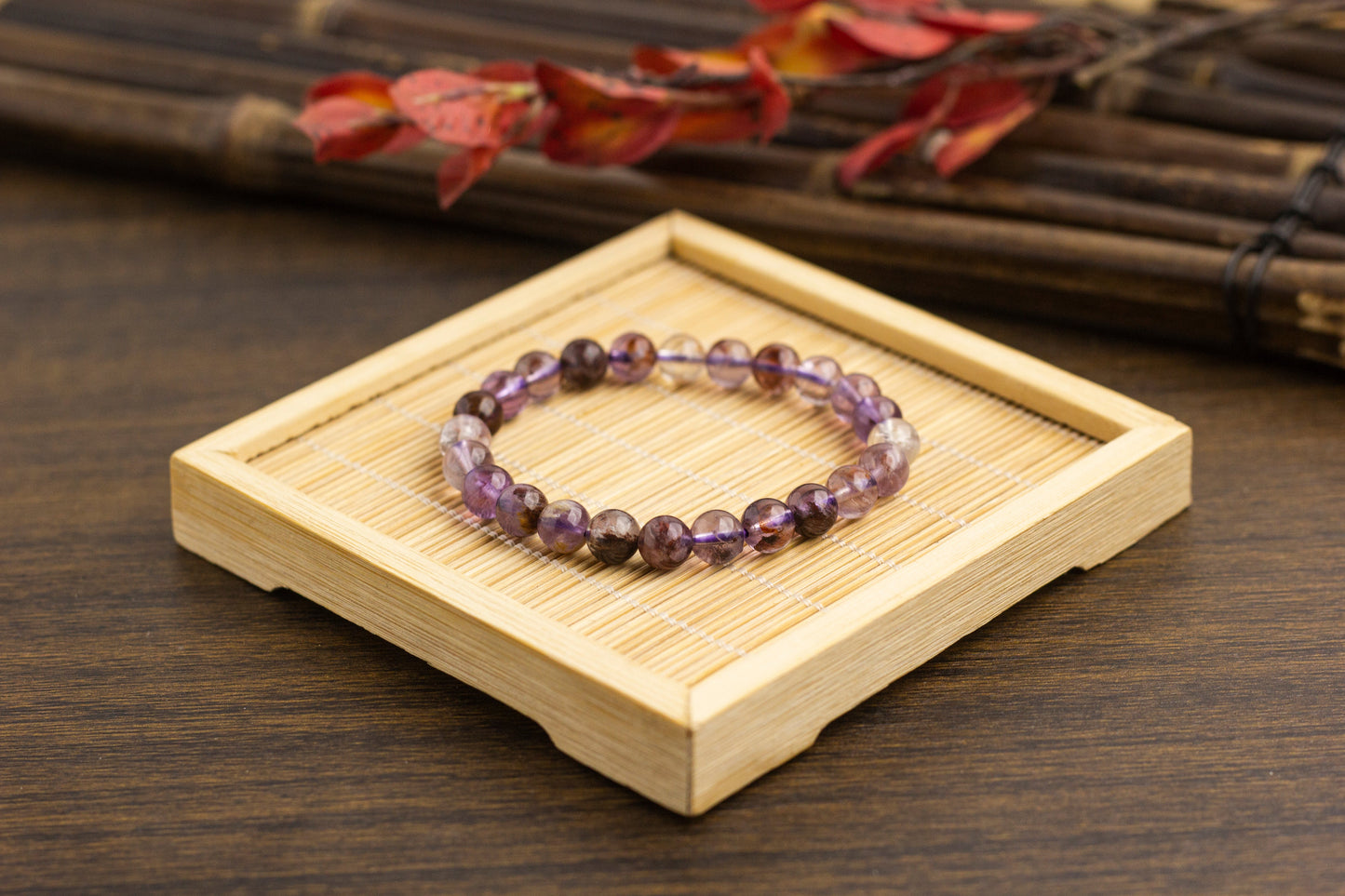 <You's jewelry>Exclusive customized purple Phantom quartz bracelet（7+）