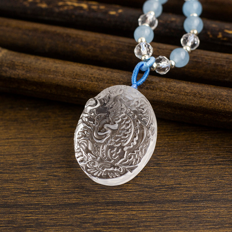 <You's jewelry>Exclusively customized Clear Quartz  dragon plaque