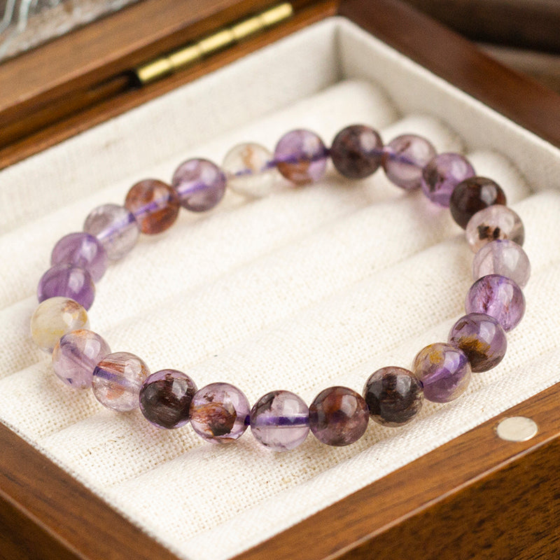 <You's jewelry>Exclusive customized purple Phantom quartz bracelet（7+）