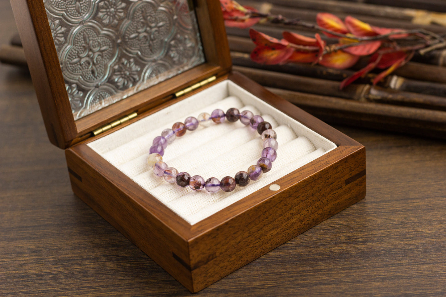 <You's jewelry>Exclusive customized purple Phantom quartz bracelet（7+）