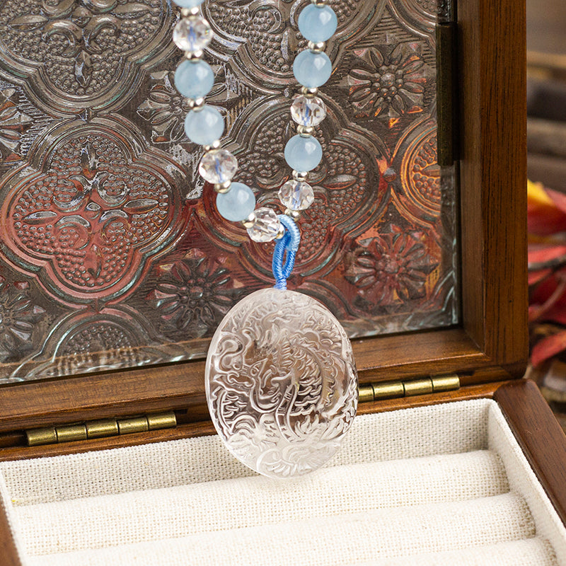 <You's jewelry>Exclusively customized Clear Quartz  dragon plaque