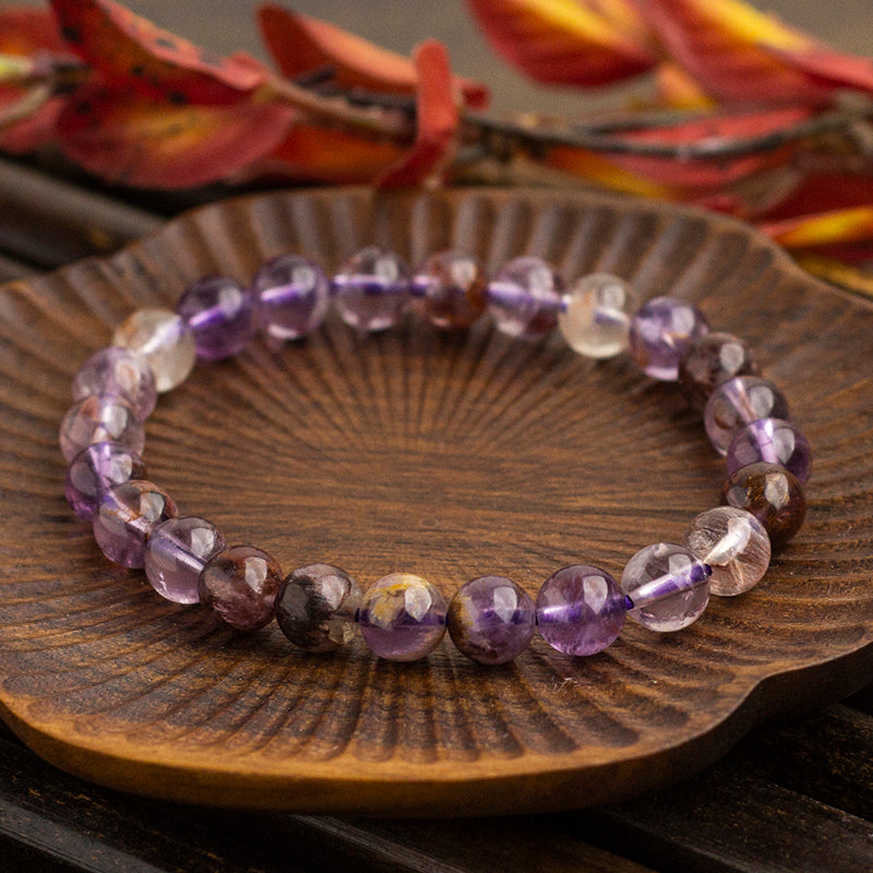 <You's jewelry>Exclusive customized purple Phantom quartz bracelet（7+）