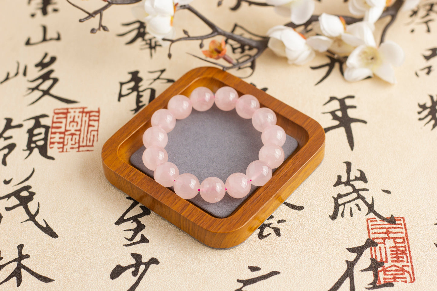 <You's jewelry>Exclusive customized rose quartz bracelet(14+)