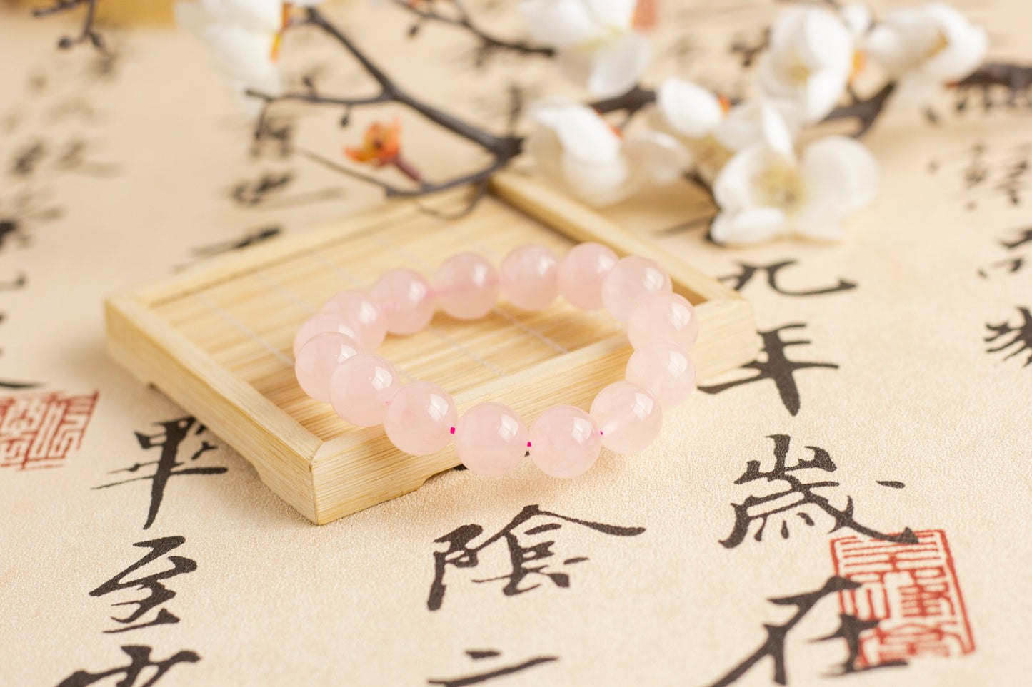 <You's jewelry>Exclusive customized rose quartz bracelet(14+)