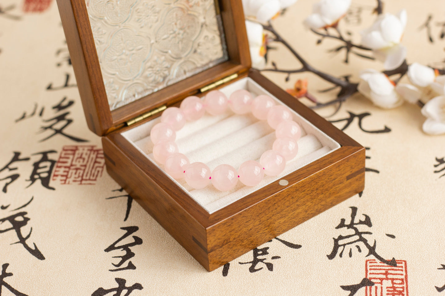 <You's jewelry>Exclusive customized rose quartz bracelet(14+)