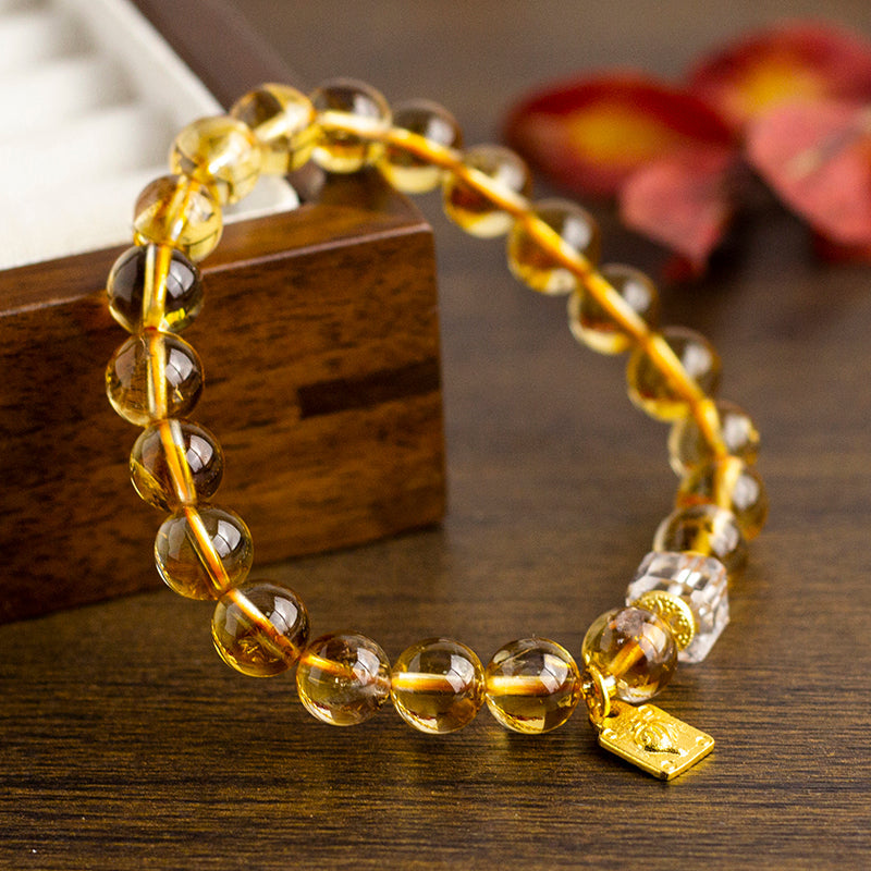 <You's jewelry>Exclusive customized yellow pagoda crystal bracelet（8+）