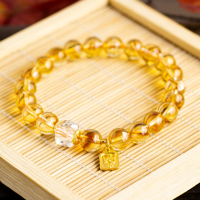 <You's jewelry>Exclusive customized yellow pagoda crystal bracelet（8+）