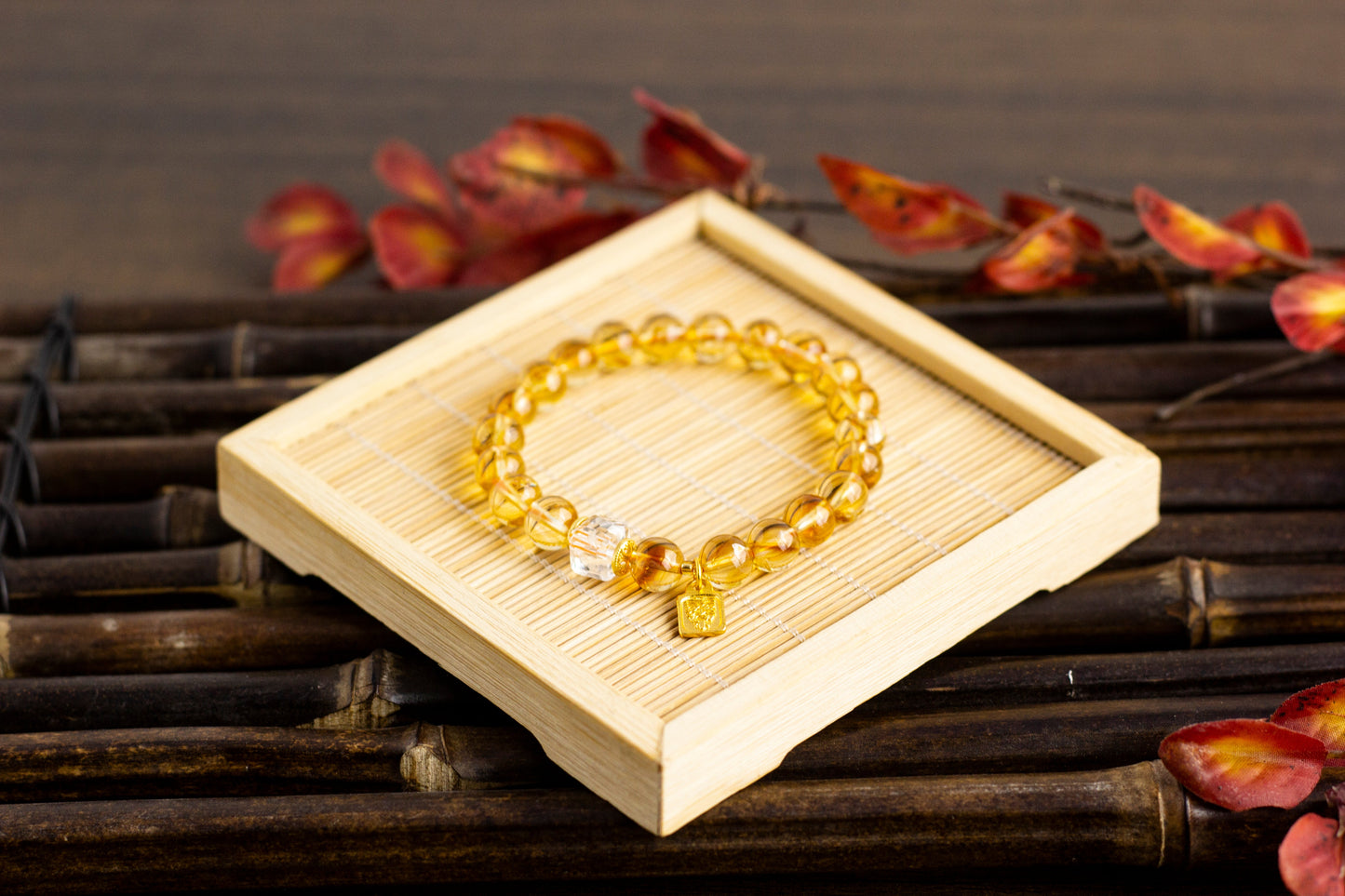 <You's jewelry>Exclusive customized yellow pagoda crystal bracelet（8+）