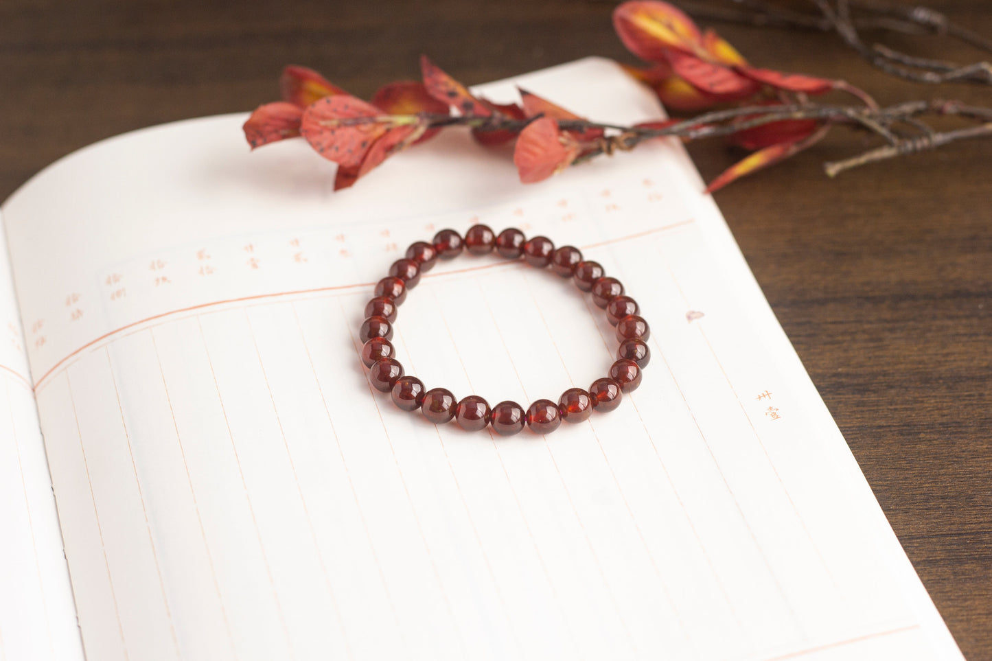 <You's jewelry>Exclusive customized garnet bracelet（7+）