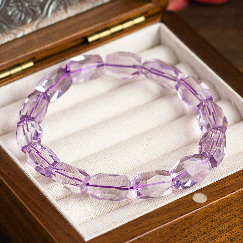 <You's jewelry>Exclusive customized amethyst faceted bracelet