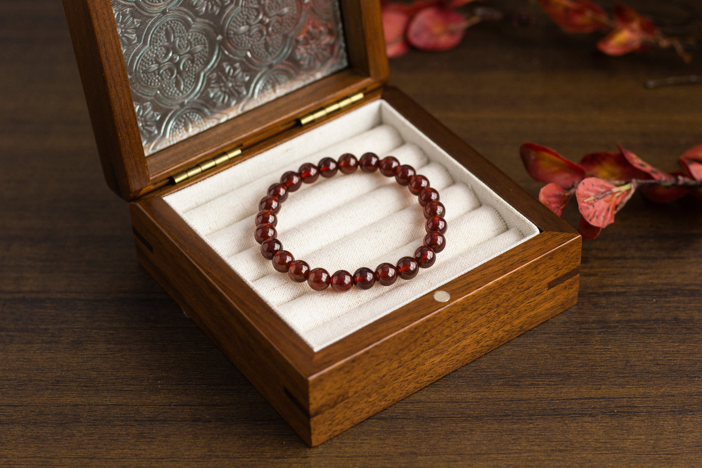 <You's jewelry>Exclusive customized garnet bracelet（7+）