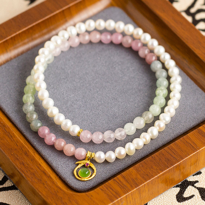 <You's jewelry>Exclusive customized tourmaline pearl bracelet