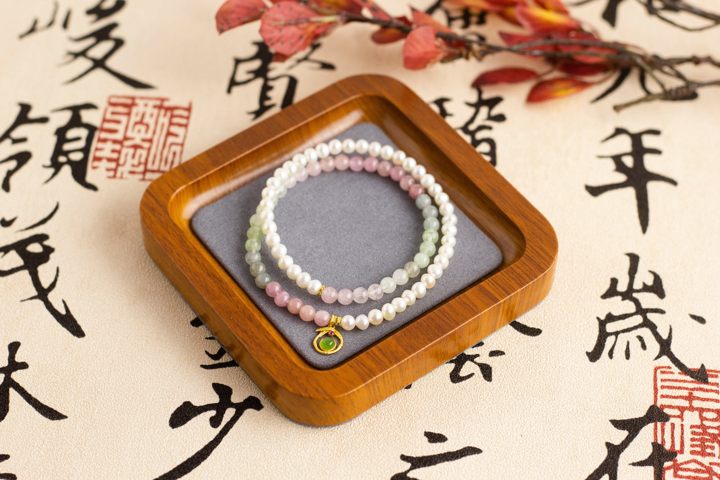 <You's jewelry>Exclusive customized tourmaline pearl bracelet