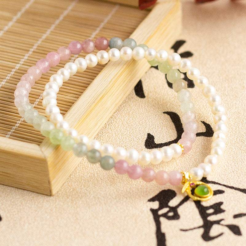 <You's jewelry>Exclusive customized tourmaline pearl bracelet