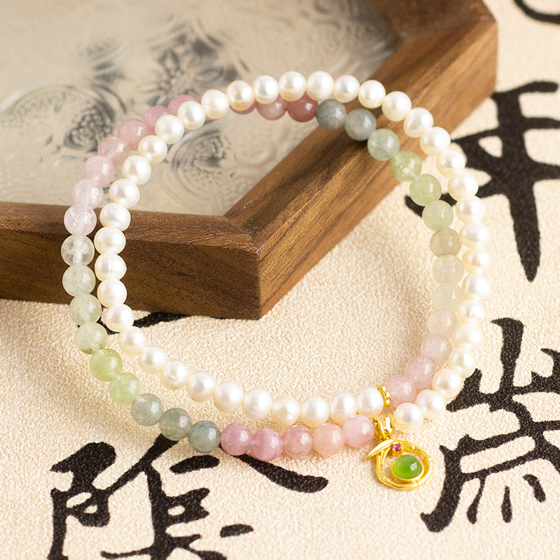 <You's jewelry>Exclusive customized tourmaline pearl bracelet