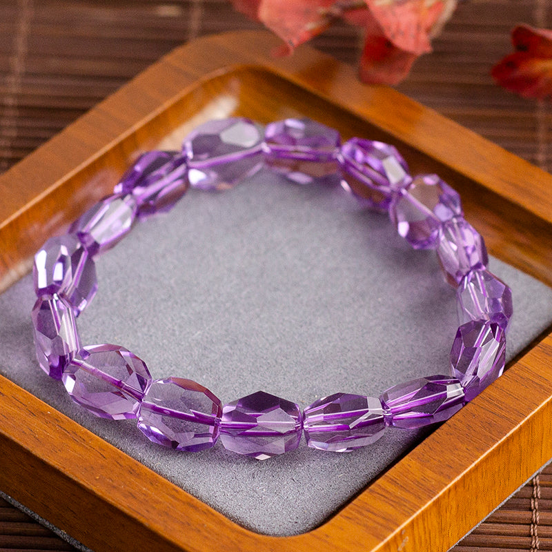 <You's jewelry>Exclusive customized amethyst faceted bracelet