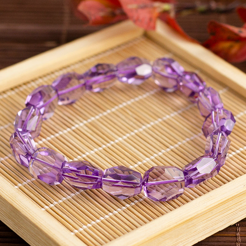 <You's jewelry>Exclusive customized amethyst faceted bracelet