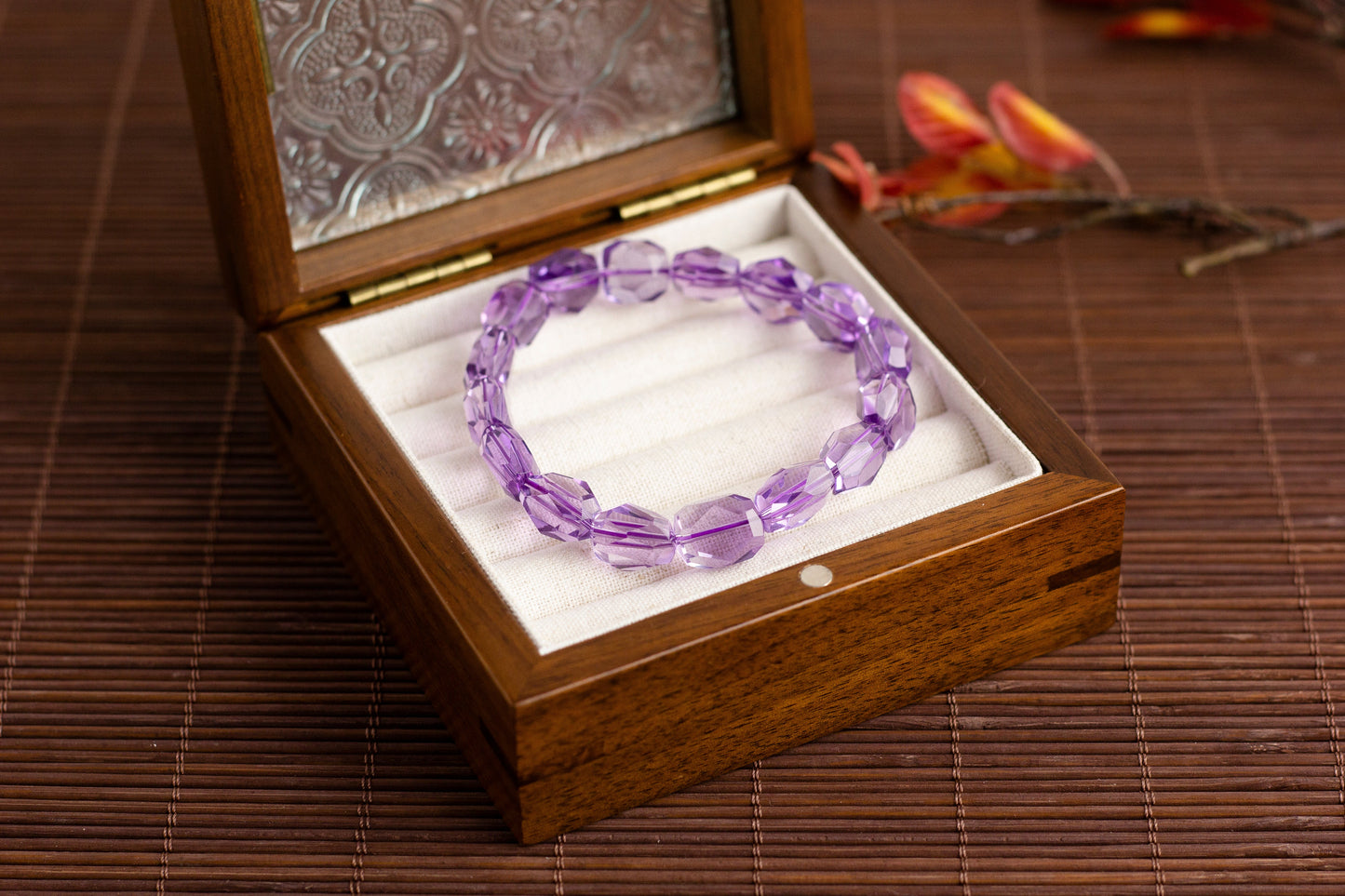 <You's jewelry>Exclusive customized amethyst faceted bracelet