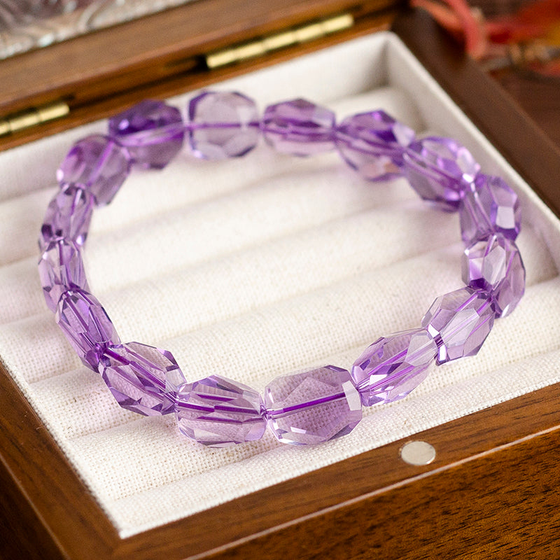 <You's jewelry>Exclusive customized amethyst faceted bracelet