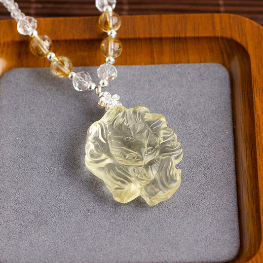 <You's jewelry>Exclusive customized citrine nine-tailed fox pendant