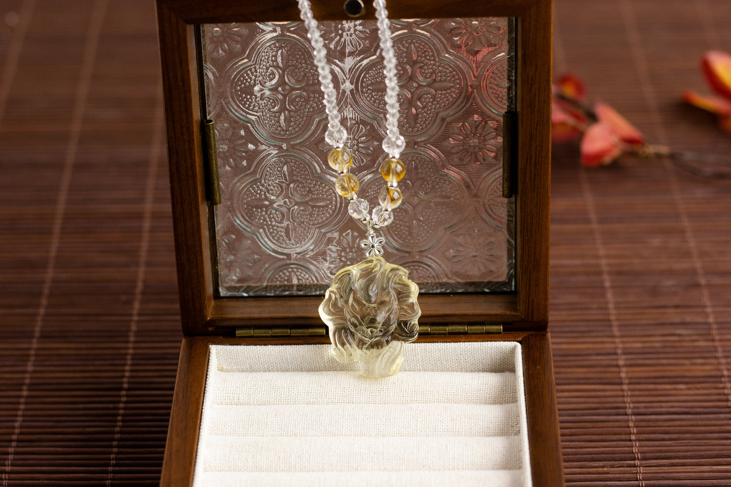 <You's jewelry>Exclusive customized citrine nine-tailed fox pendant