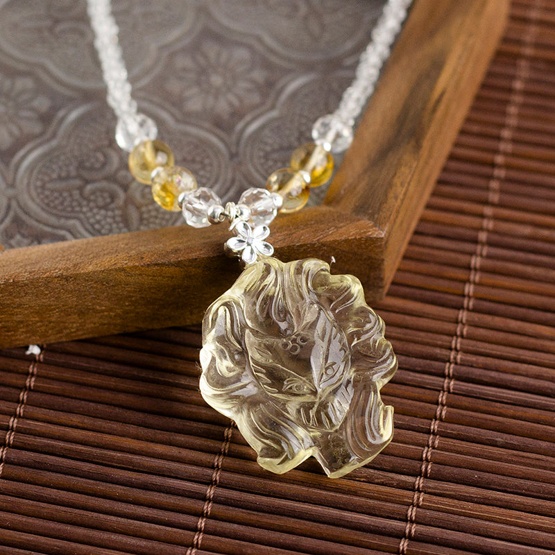 <You's jewelry>Exclusive customized citrine nine-tailed fox pendant