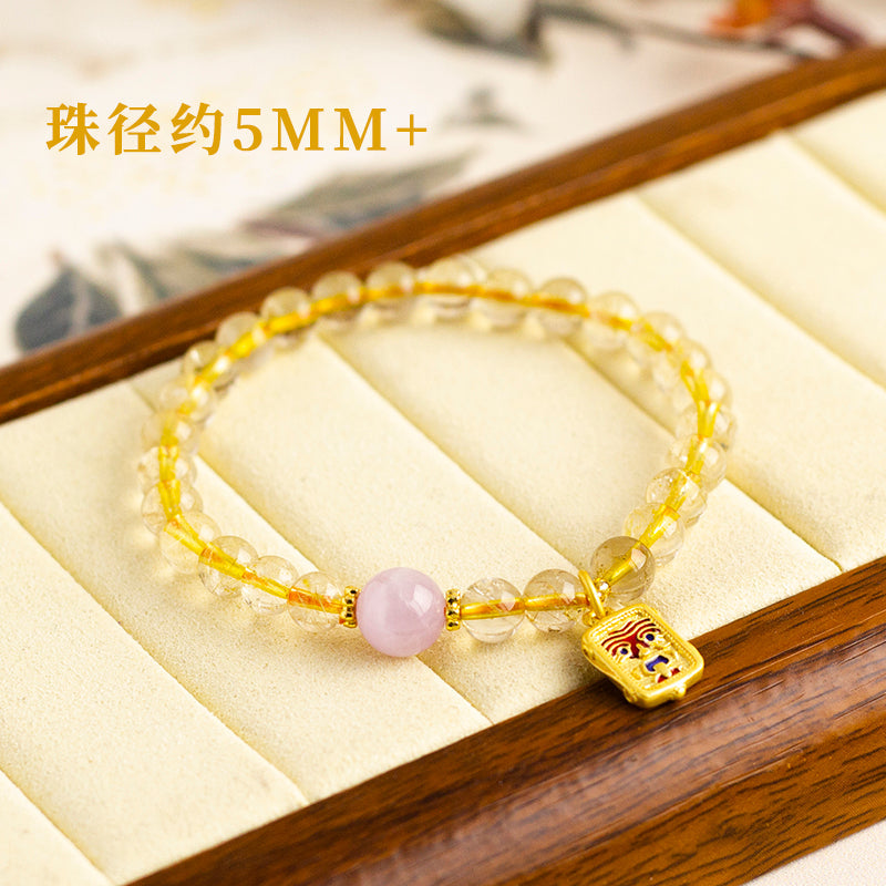 <You's jewelry>Exclusive customized Gold Titanium crystalbracelet（5+）