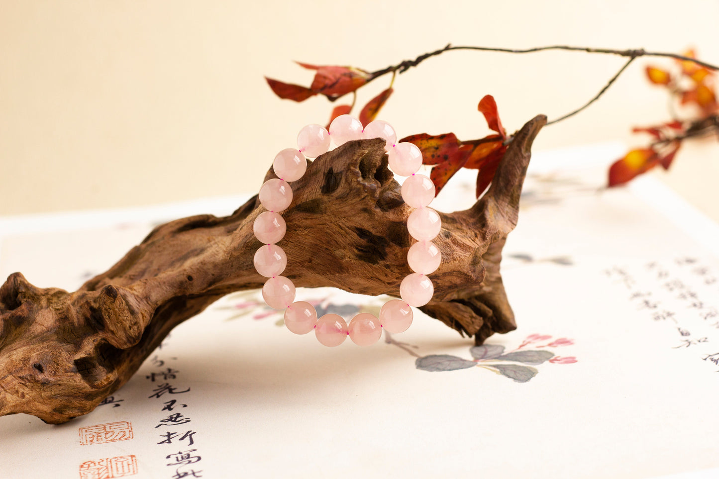 <You's jewelry>Exclusive customized Rose Quartz bracelet(12+)