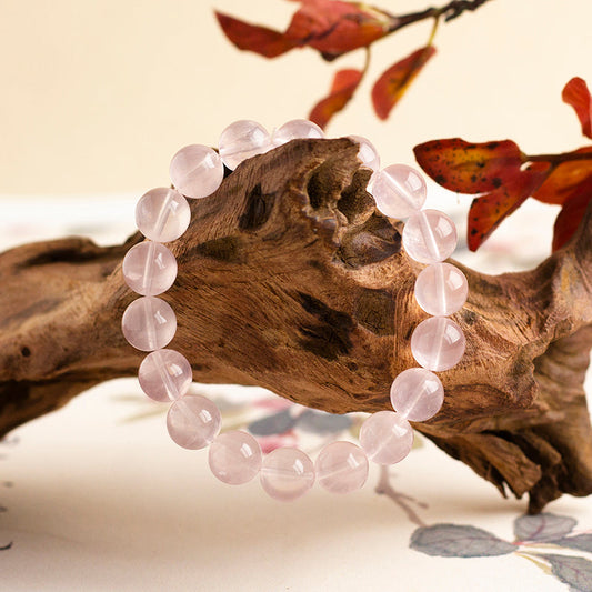 <You's jewelry>Exclusively customized six-pointed star Rose Quartz bracelet（11+）