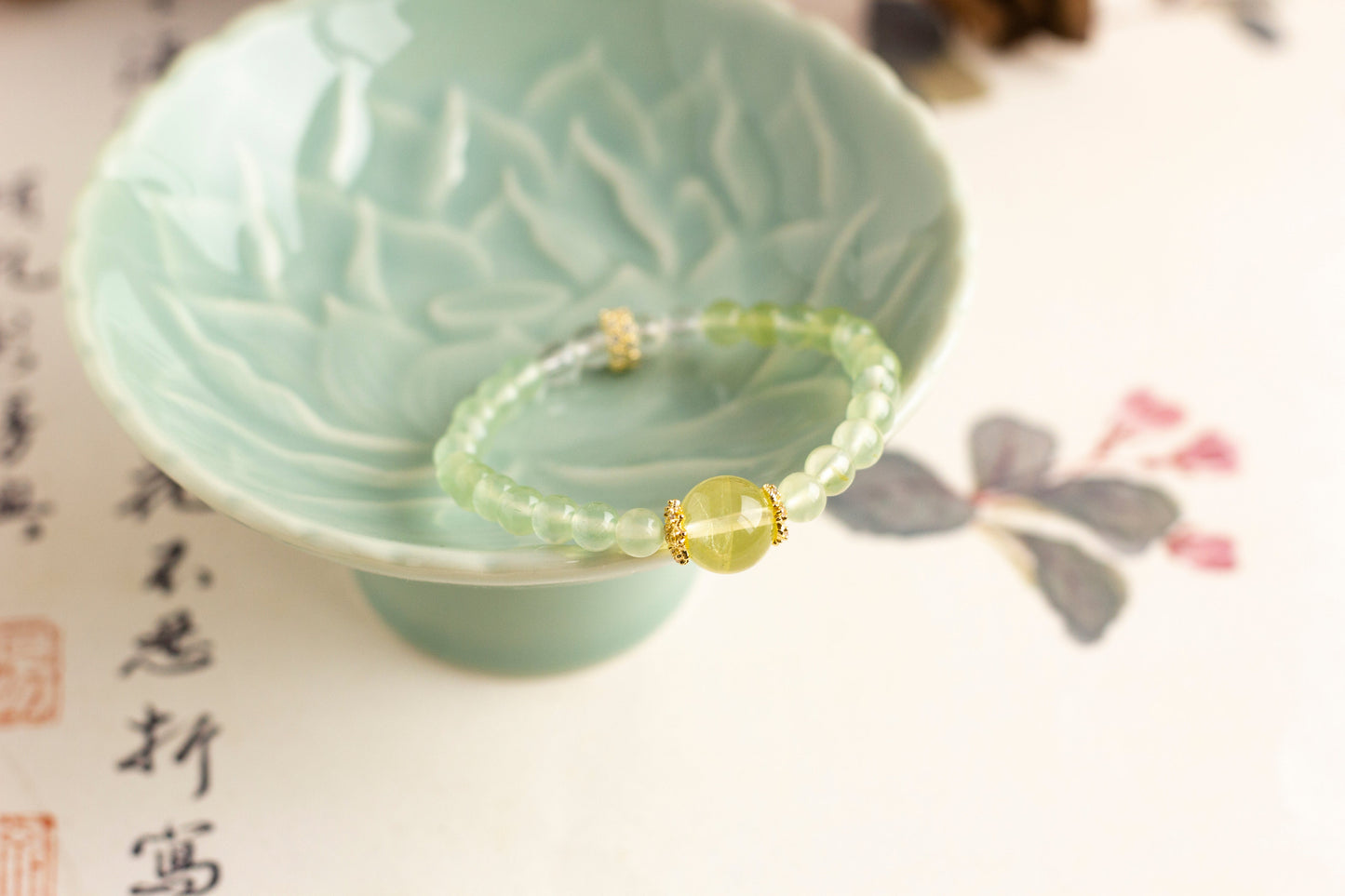 <You's jewelry>Exclusive customized prehnite bracelet