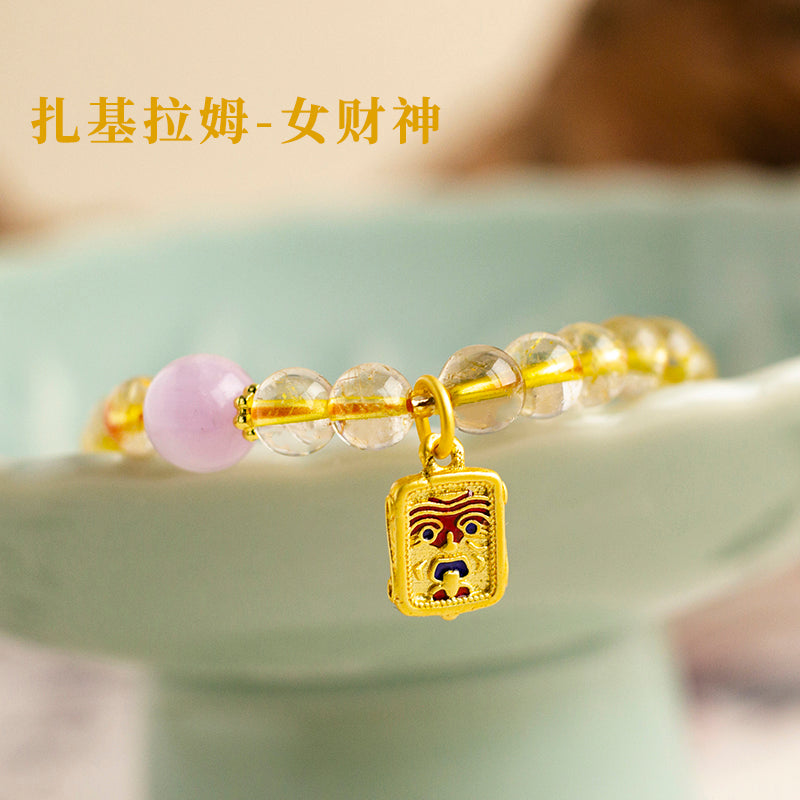 <You's jewelry>Exclusive customized Gold Titanium crystalbracelet（5+）