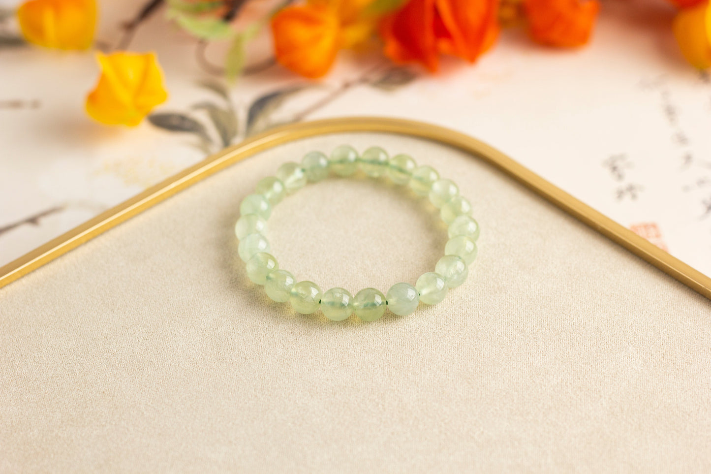 <You's jewelry>Exclusive customized prehnite bracelet (8+)